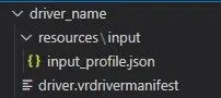 driver_name/
　├ resources/
　│　└ input/
　│　　　└ input_profile.json
　└ driver.vrdrivermanifest/